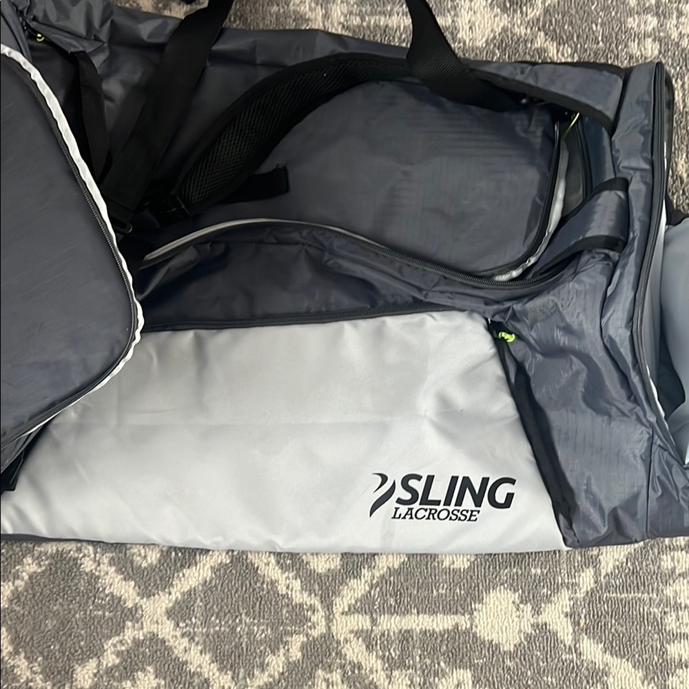 Gray and Black Sports Sling Bag